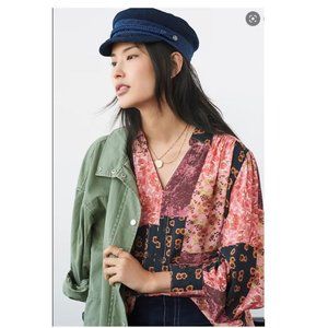 Anthropologie Ivonne Patchwork Blouse by Porridge - Size Small - NWT